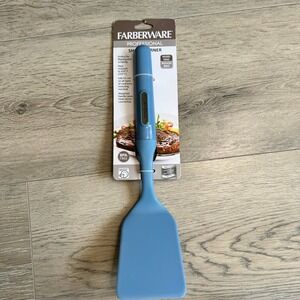 Farberware Professional Short Turner Spatula Light Blue Heat Resistant 450F